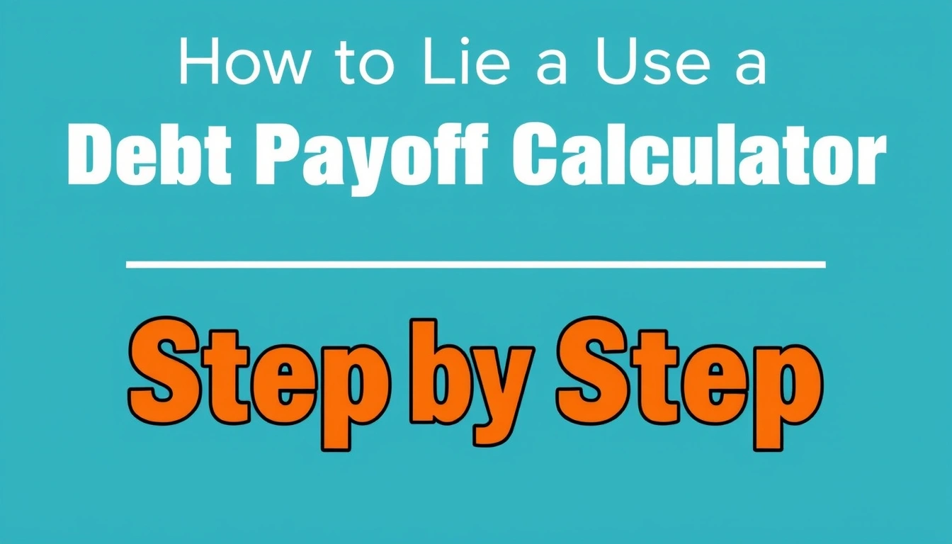 How to Use a Debt Payoff Calculator Step by Step